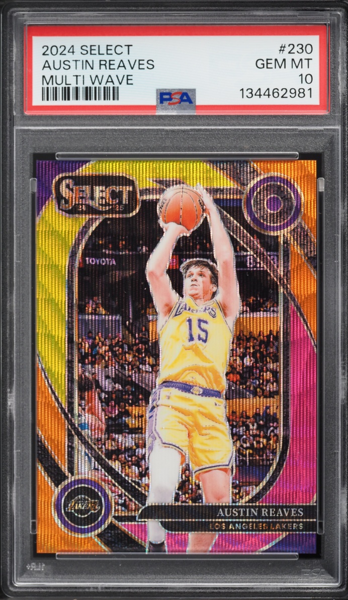 2024 Select Courtside Multi Wave Prizm Austin Reaves /20 #230 PSA 10 GEM MINT - Photo 1