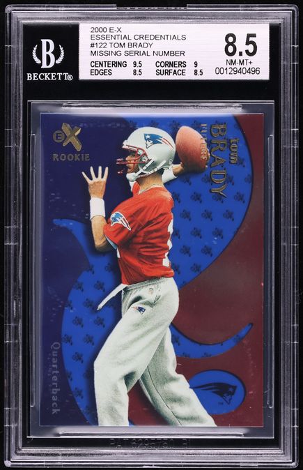 2000 Fleer Showcase Tom Brady ROOKIE /2000 #136 BGS 8.5 NM
