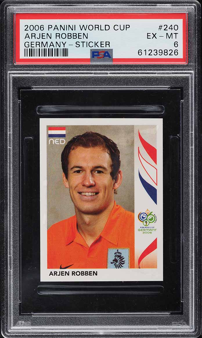 2006 Panini World Cup Germany Sticker Arjen Robben #240 PSA 6 EXMT