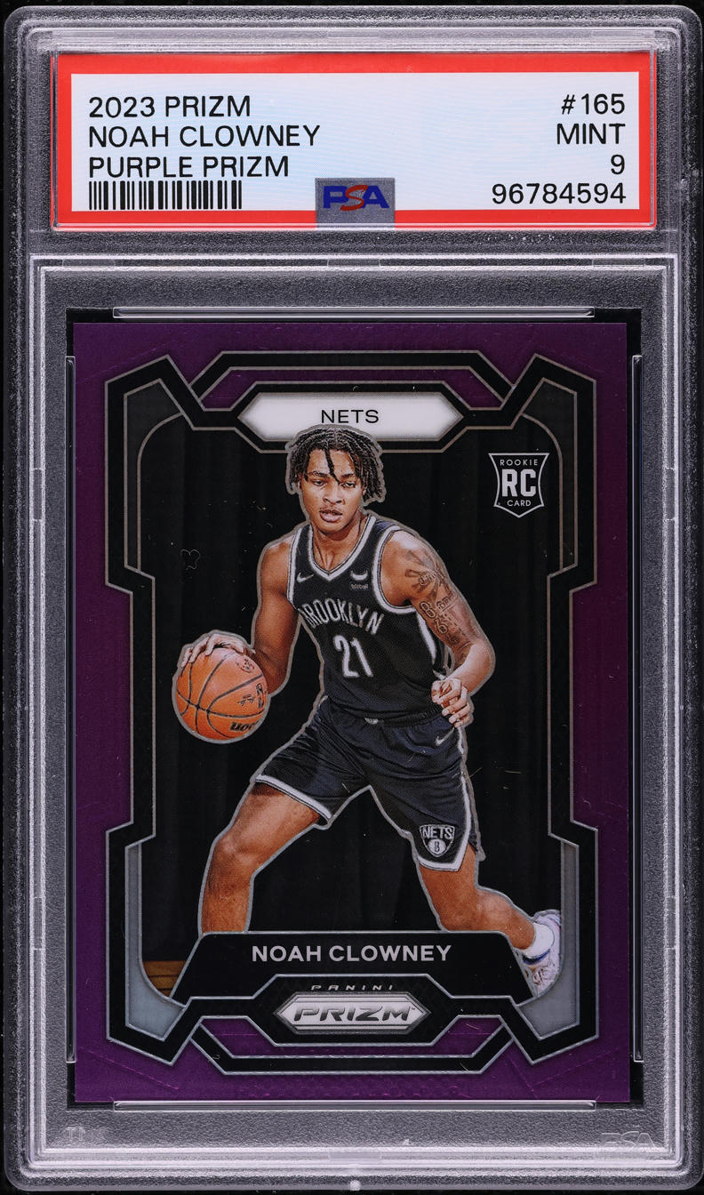 2023 Panini Prizm Purple Noah Clowney ROOKIE /99 #165 PSA 9 MINT