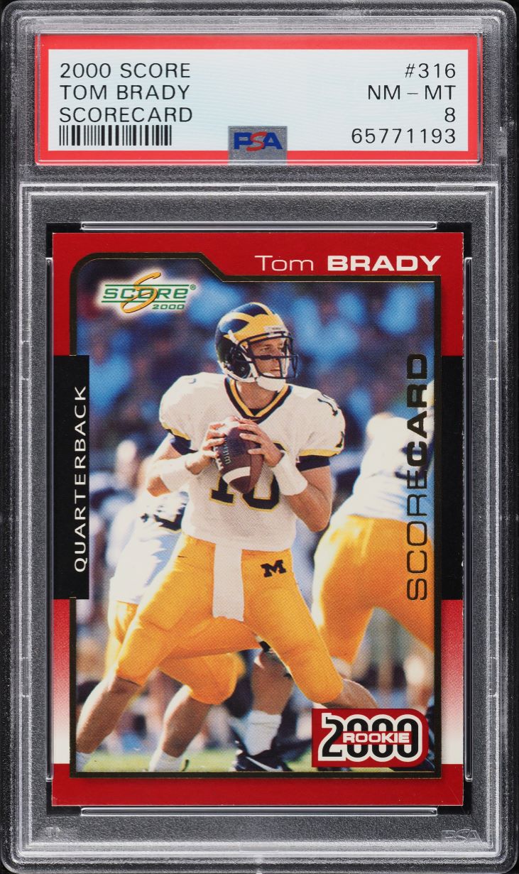 2000 Score Scorecard Tom Brady ROOKIE /2000 #316 PSA 8 NM-MT