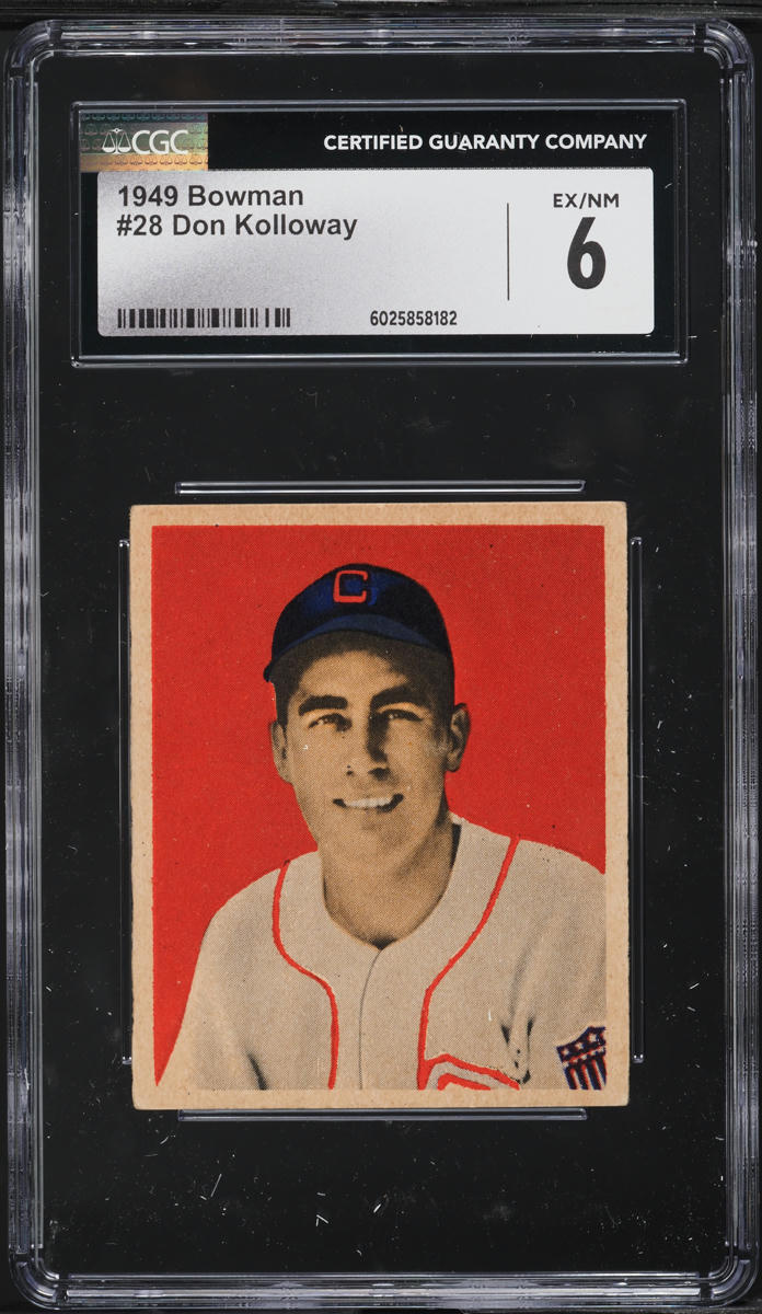 1949 Bowman Don Kolloway #28 CGC 6 EXMT