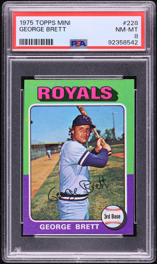 1975 Topps Mini George Brett ROOKIE #228 PSA 8 NM-MT