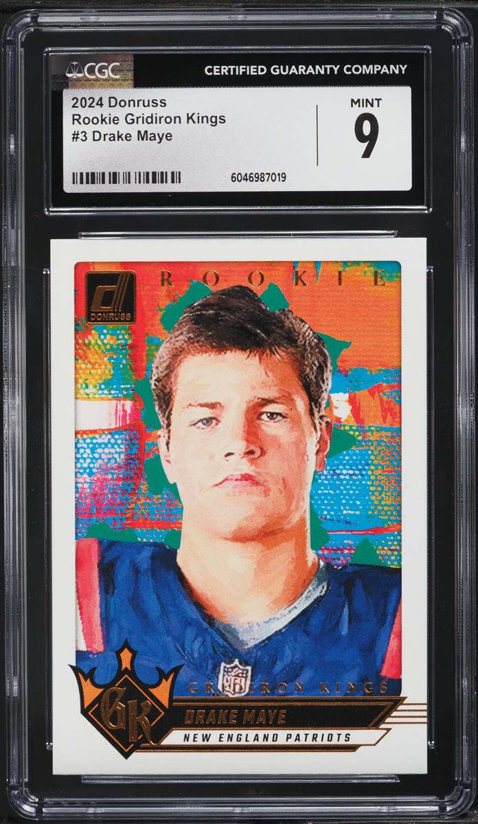 2024 Donruss Gridiron Kings Drake Maye ROOKIE #3 CGC 9 MINT
