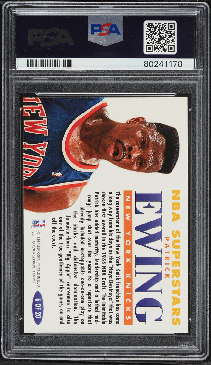 1993 Fleer NBA Superstars Patrick Ewing #6 PSA 10 GEM MINT
