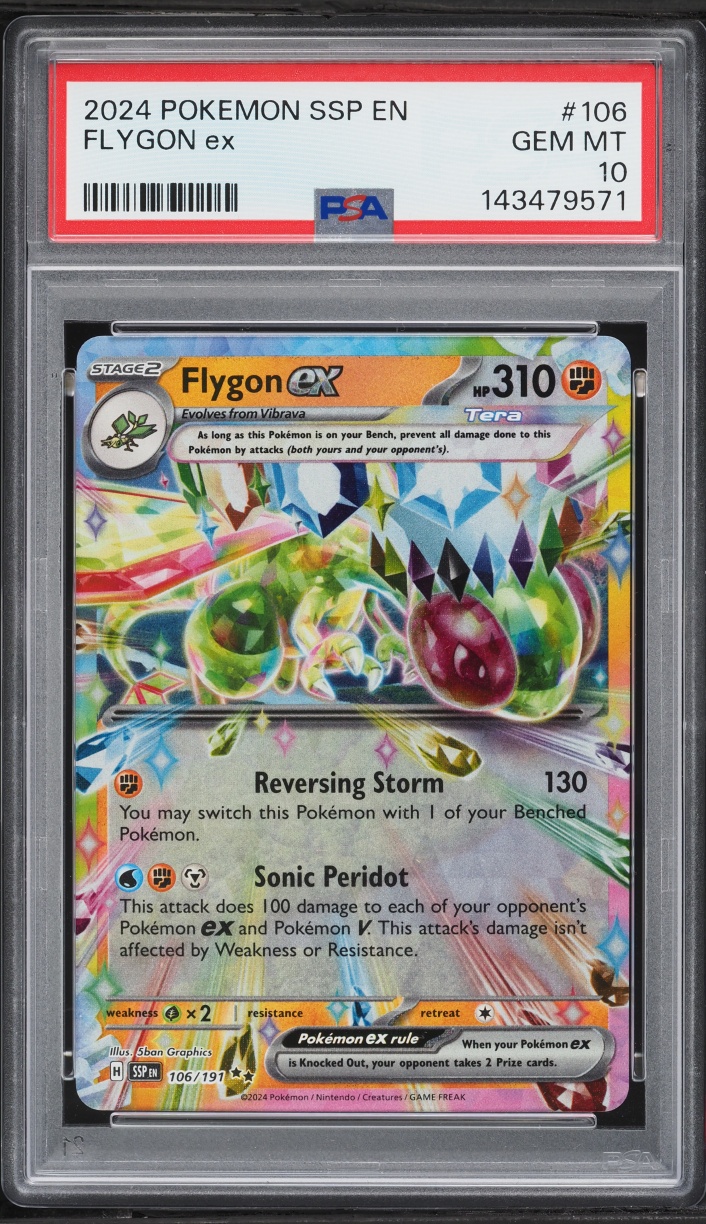 2024 Pokemon Scarlet & Violet Surging Sparks Holo Flygon ex #106 PSA 10 GEM MINT