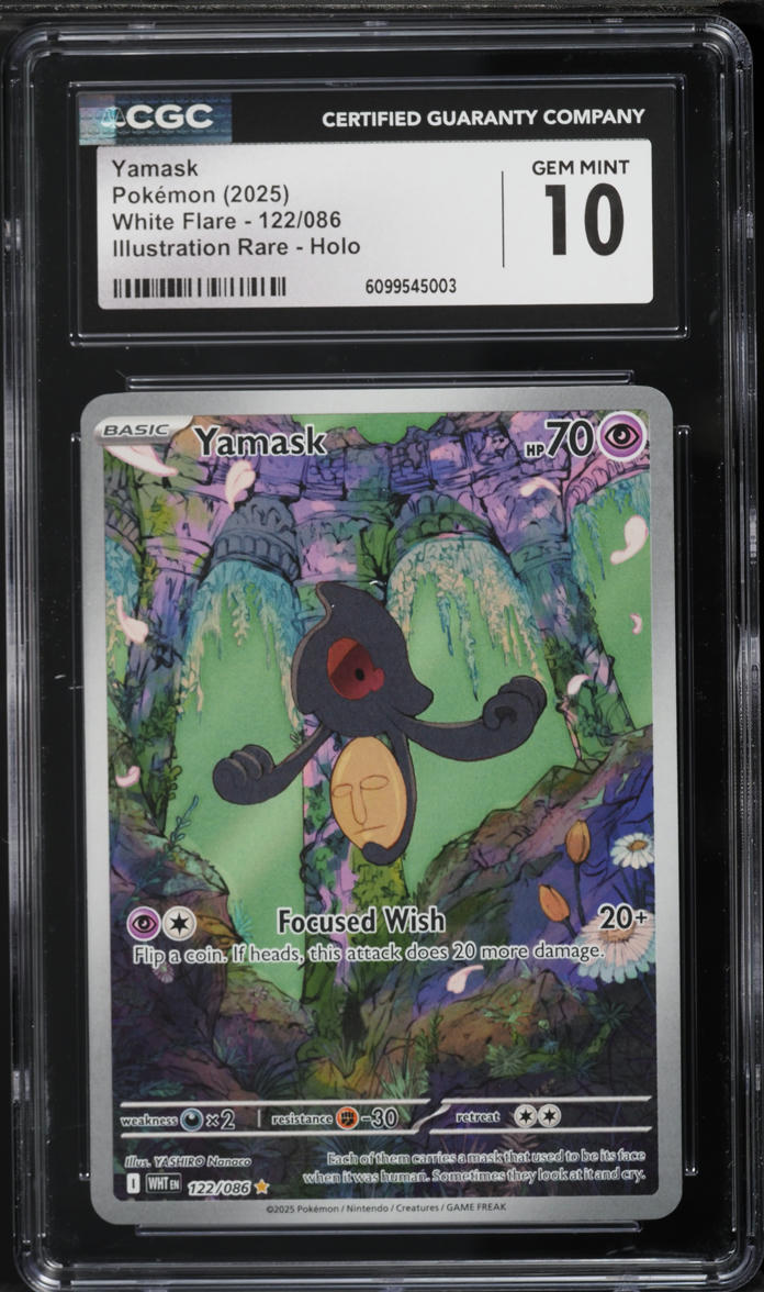 2025 Pokemon Scarlet & Violet White Flare IR Yamask #122 CGC 10 GEM MINT