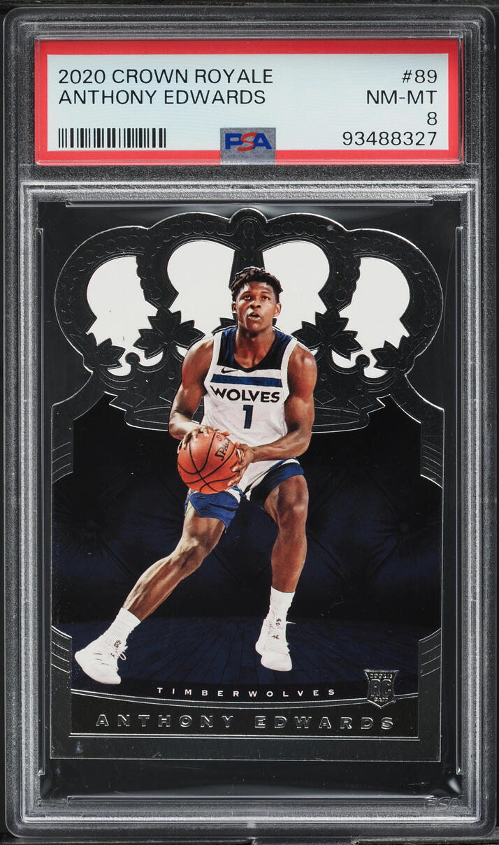 2020 Panini Crown Royale Anthony Edwards ROOKIE #89 PSA 8 NM-MT