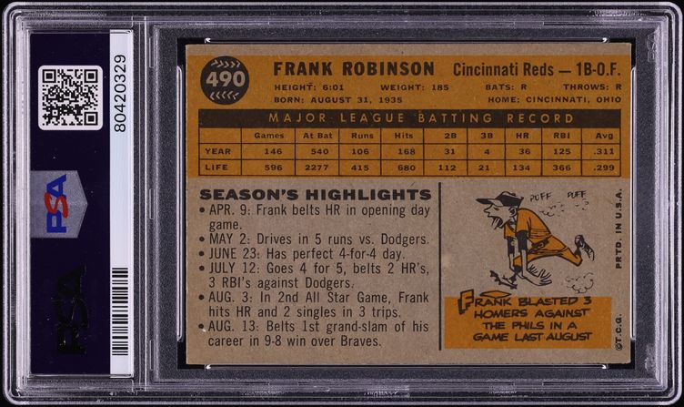 1960 Topps Frank Robinson #490 PSA 4 VGEX