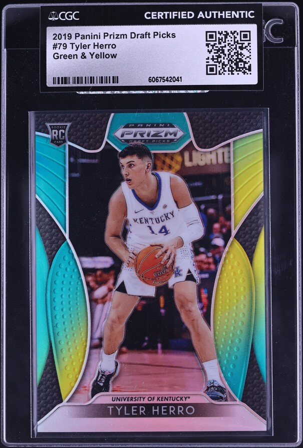 2019 Panini One and One Downtown Tyler Herro ROOKIE #10 BGS