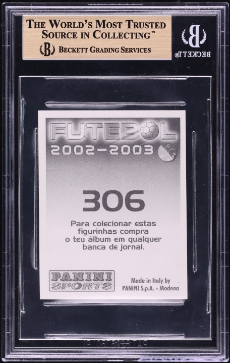 2002 Panini Futebol Sticker Cristiano Ronaldo ROOKIE #306 BGS 9.5 GEM MINT