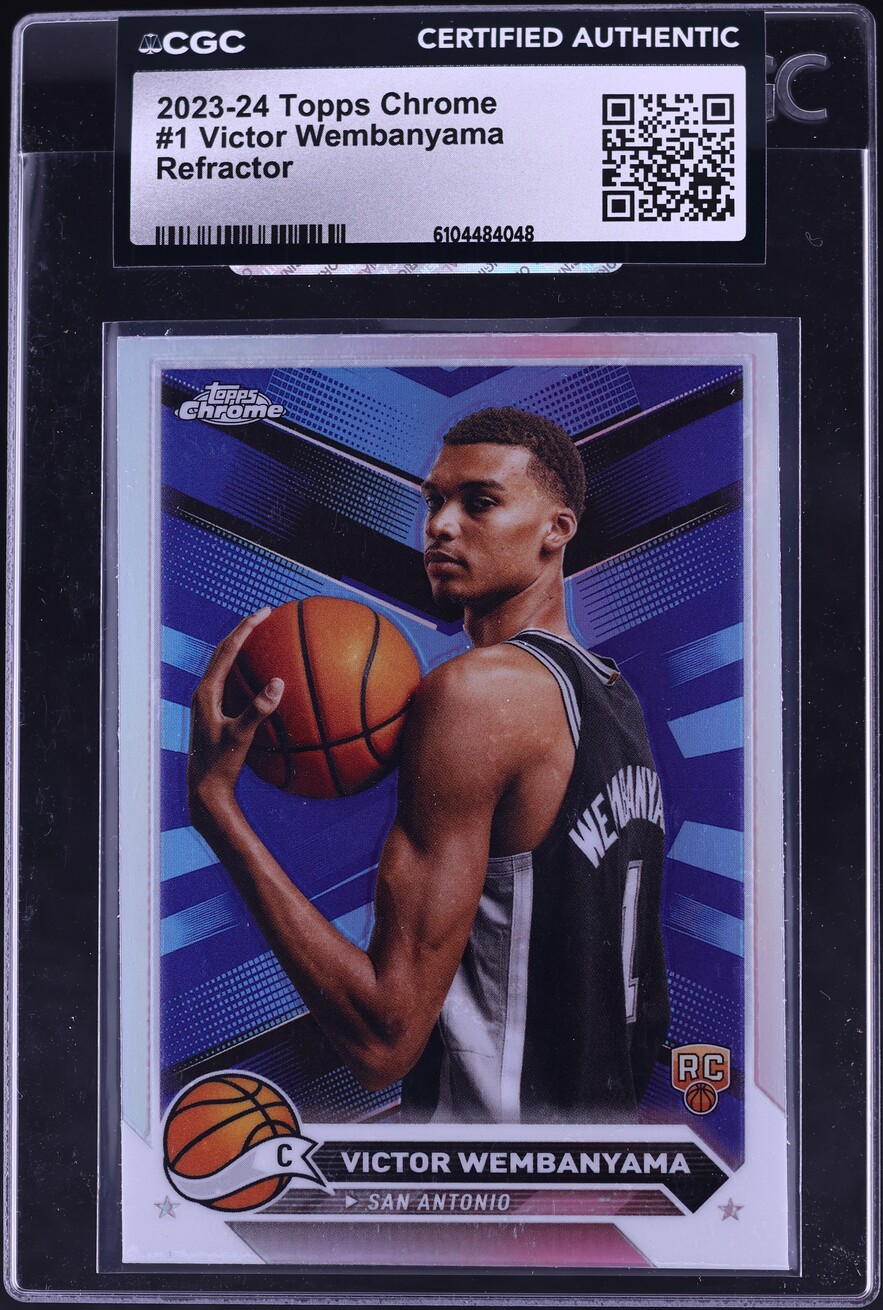 2023 Topps Chrome Refractor Victor Wembanyama ROOKIE #1 CGC AUTH