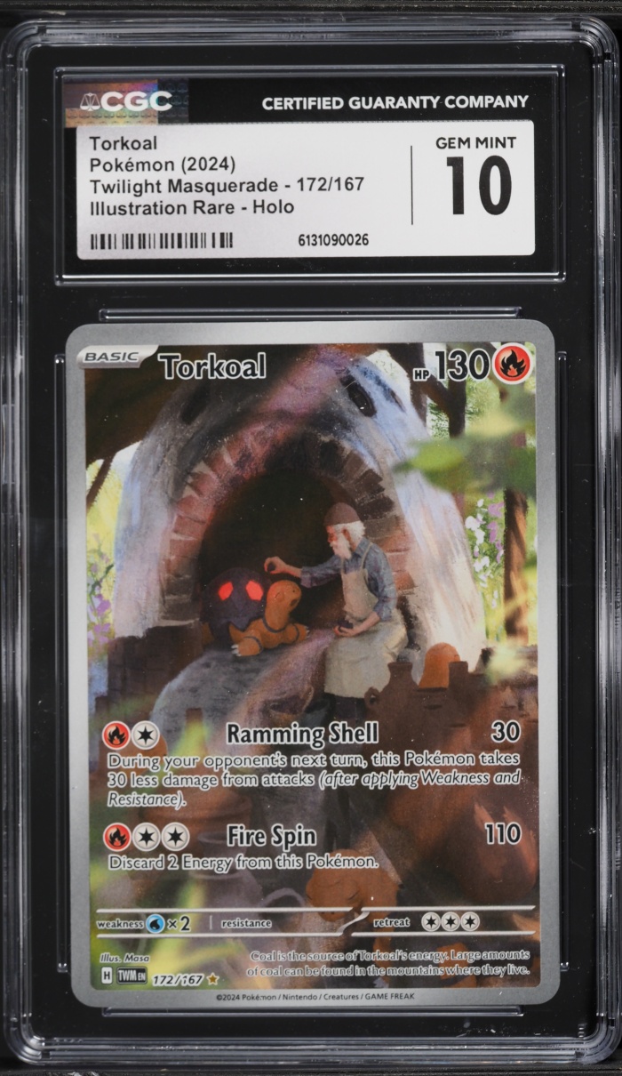 2024 Pokemon Scarlet & Violet Twilight Masquerade IR Torkoal #172 CGC 10 GEM MINT