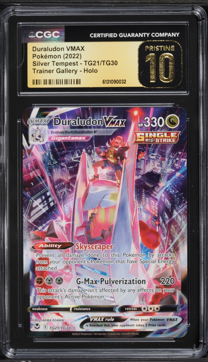 2022 Pokemon Sword & Shield Silver Tempest CHR Duraludon VMAX #TG21 CGC 10 PRISTINE