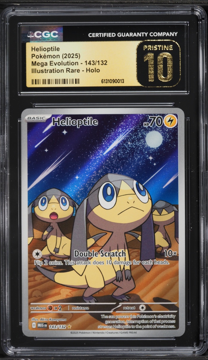 2025 Pokemon Mega Evolution IR Helioptile #143 CGC 10 PRISTINE