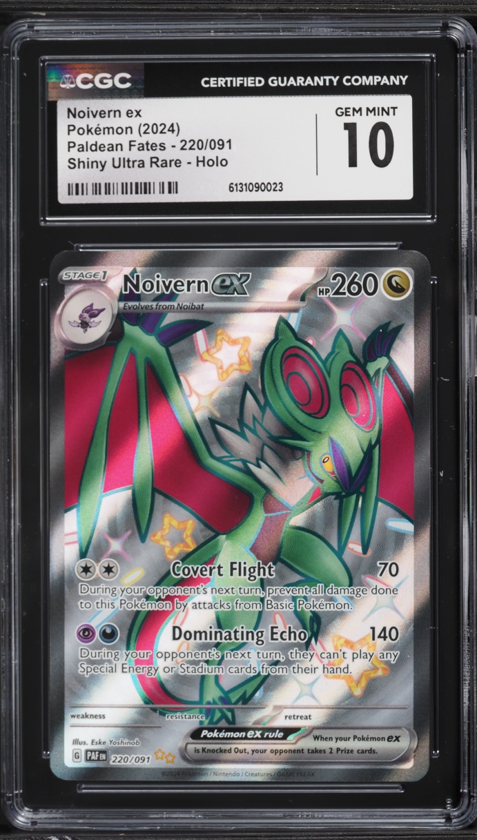 2024 Pokemon Scarlet & Violet Paldean Fates Full Art Noivern ex #220 CGC 10 GEM MINT