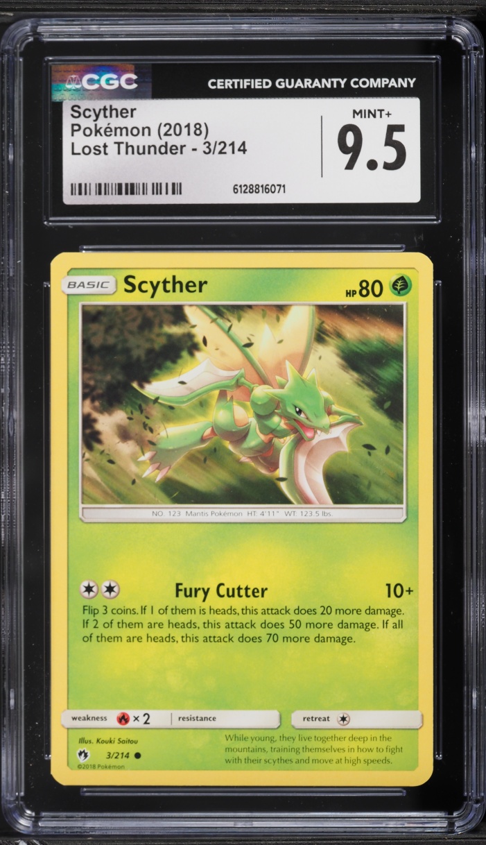 2018 Pokemon Lost Thunder Scyther #3 CGC 9.5 MINT+