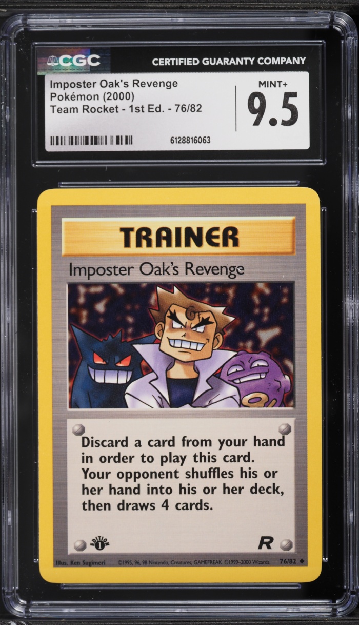 2000 Pokemon Team Rocket 1st Edition Imposter Oak's Revenge #76 CGC 9.5 MINT+
