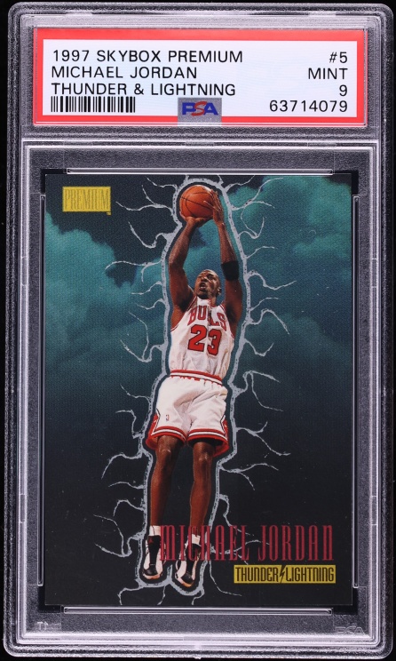 1997 Skybox Premium Thunder & Lightning Michael Jordan #5 PSA 9 MINT