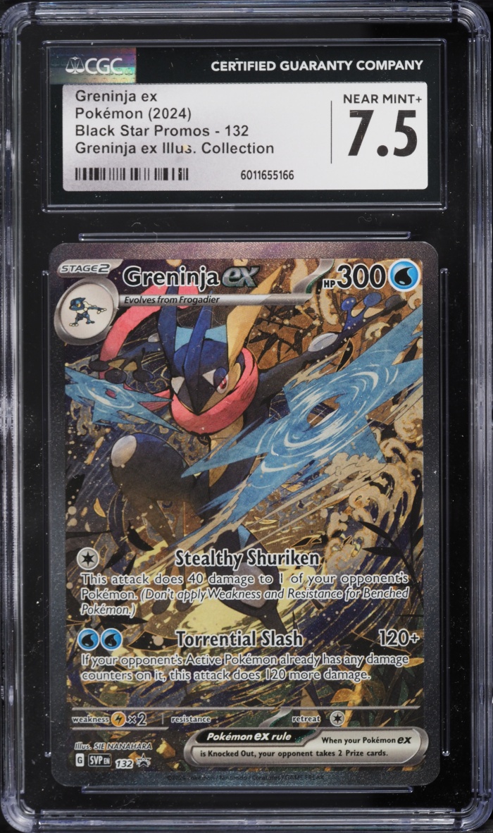2024 Pokemon Scarlet & Violet Promo Illustration Collection Full Art Greninja ex #132 CGC 7.5