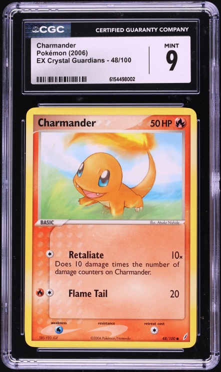 2006 Pokemon EX Crystal Guardians Charmander #48 CGC 9 MINT