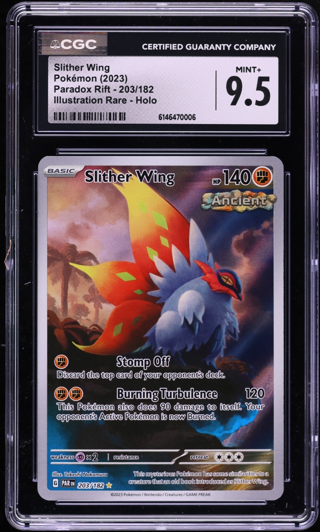 2023 Pokemon Scarlet & Violet Paradox Rift IR Slither Wing #203 CGC 9.5 MINT+