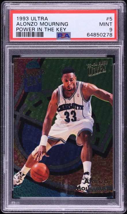 1993 Ultra Power In The Key Alonzo Mourning #5 PSA 9 MINT