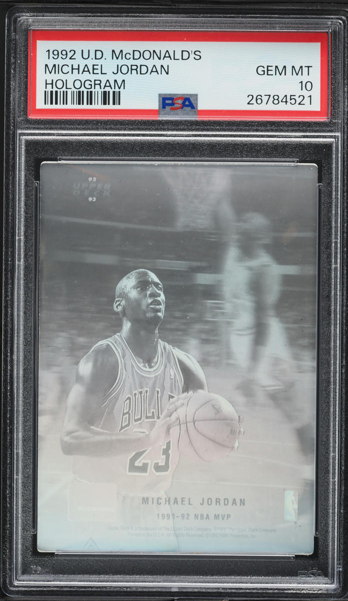 1992 Upper Deck McDonald's Hologram Michael Jordan PSA 10 GEM MINT