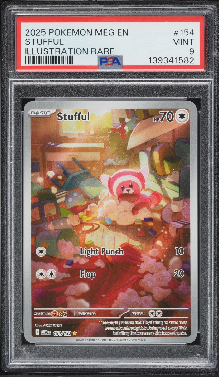 2025 Pokemon Mega Evolution IR Stufful #154 PSA 9 MINT