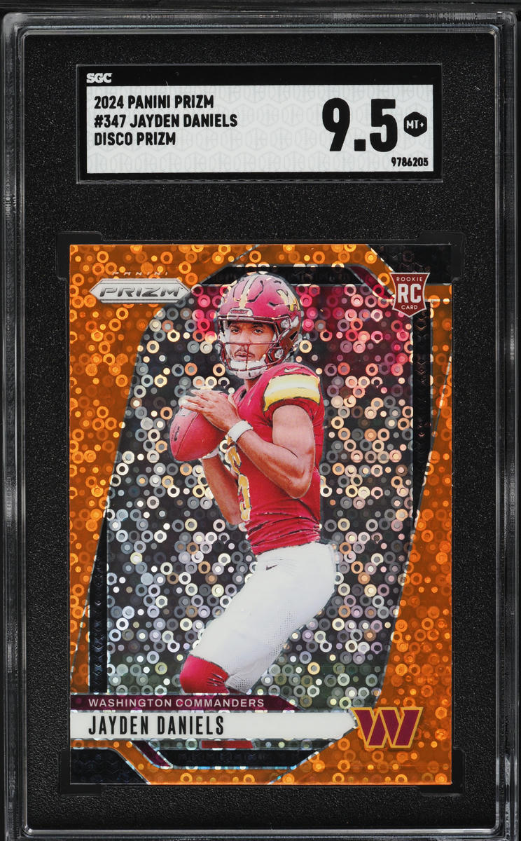 2024 Panini Prizm Disco Jayden Daniels ROOKIE #347 SGC 9.5 MINT+