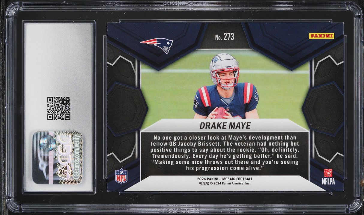 2024 Panini Mosaic Drake Maye ROOKIE #273 CGC 9 MINT