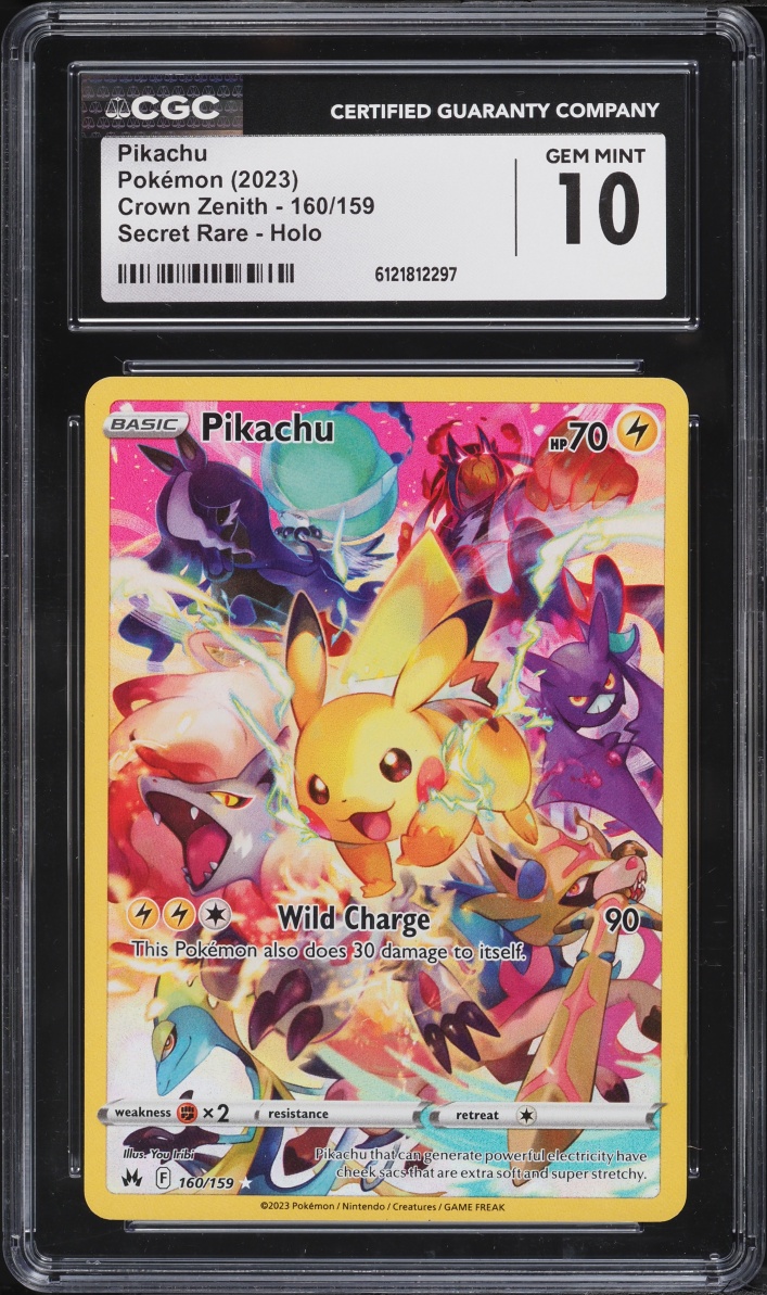 2023 Pokemon Sword & Shield Crown Zenith Full Art Pikachu #160 CGC 10 GEM MINT