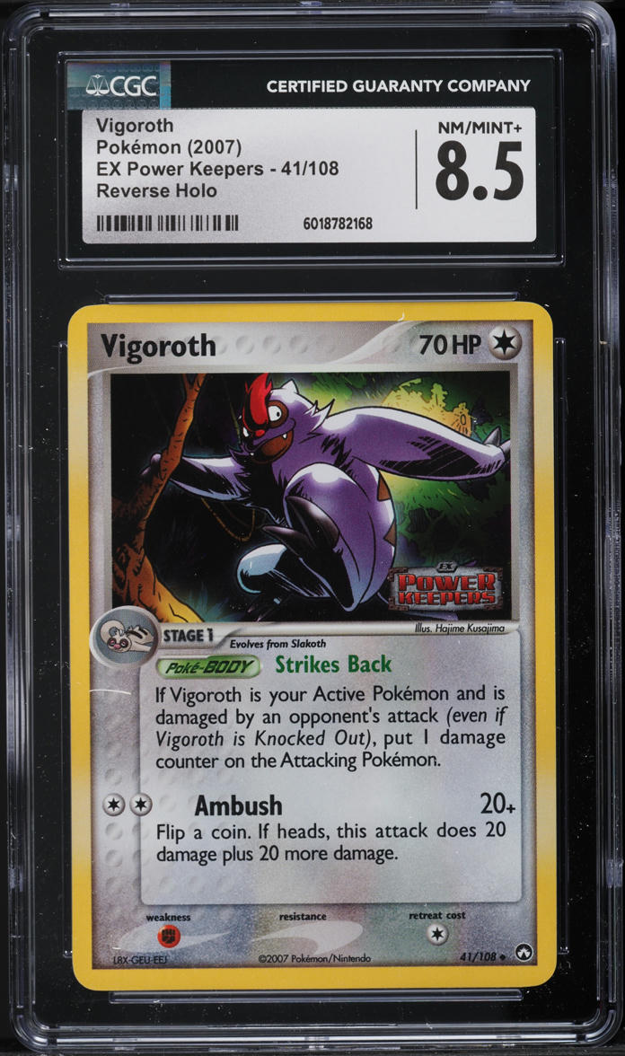 2007 Pokemon EX Power Keepers Reverse Holo Vigoroth #41 CGC 8.5 NM-MT+