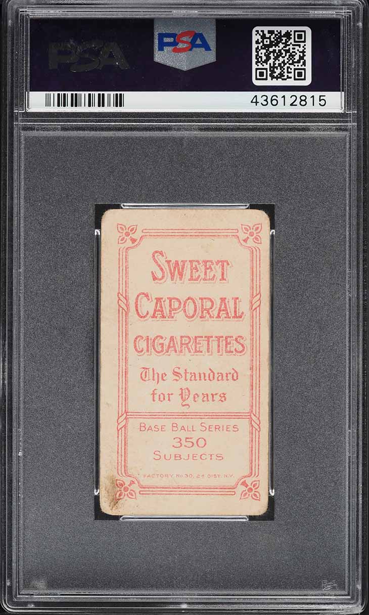1909-11 T206 Peaches Graham BOSTON, SWEET CAPORAL PSA 2 GD