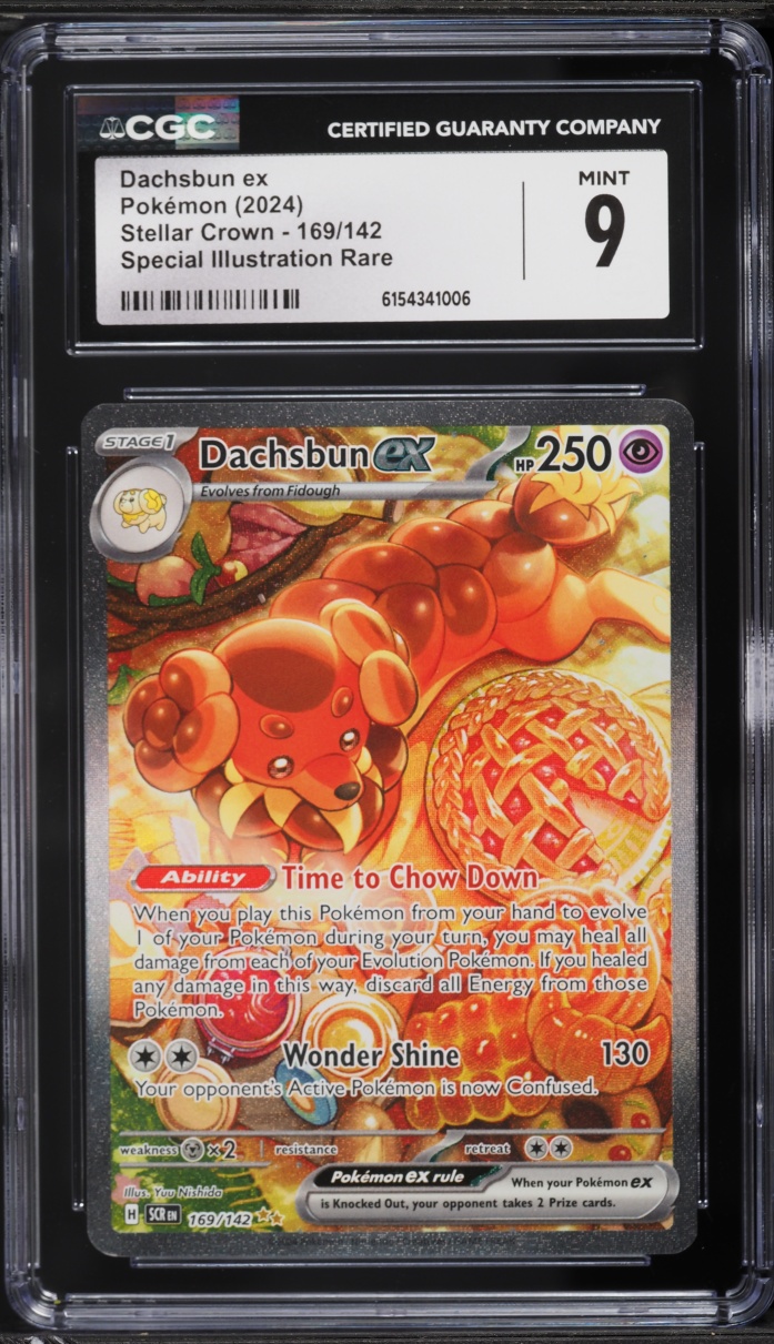 2024 Pokemon Scarlet & Violet Stellar Crown SIR Dachsbun ex #169 CGC 9 MINT