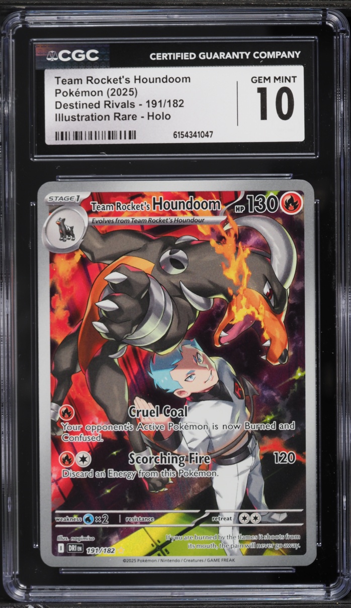 2025 Pokemon Scarlet & Violet Destined Rivals IR Team Rocket's Houndoom #191 CGC 10 GEM MINT