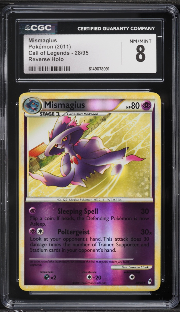2011 Pokemon Call Of Legends Reverse Holo Mismagius #28 CGC 8 NM-MT