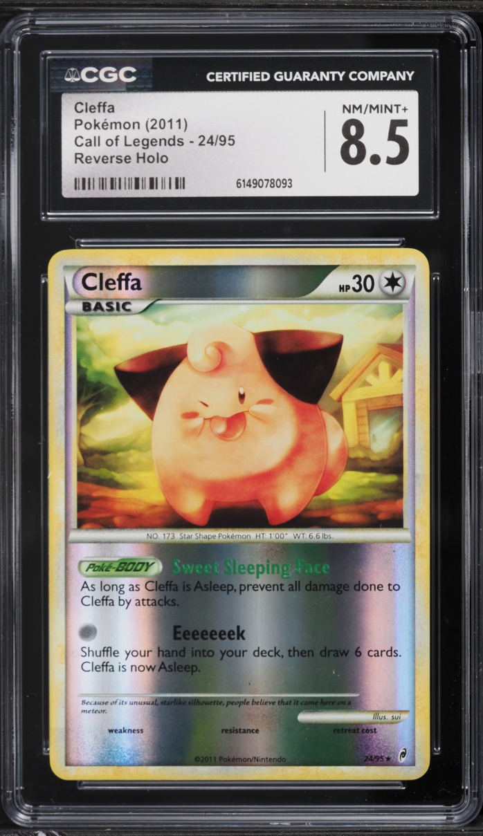 2011 Pokemon Call Of Legends Reverse Holo Cleffa #24 CGC 8.5 NM-MT+