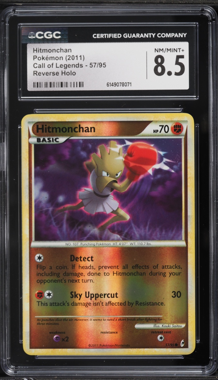 2011 Pokemon Call Of Legends Reverse Holo Hitmonchan #57 CGC 8.5 NM-MT+