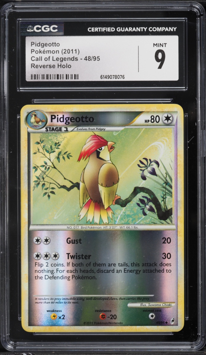 2011 Pokemon Call Of Legends Reverse Holo Pidgeotto #48 CGC 9 MINT
