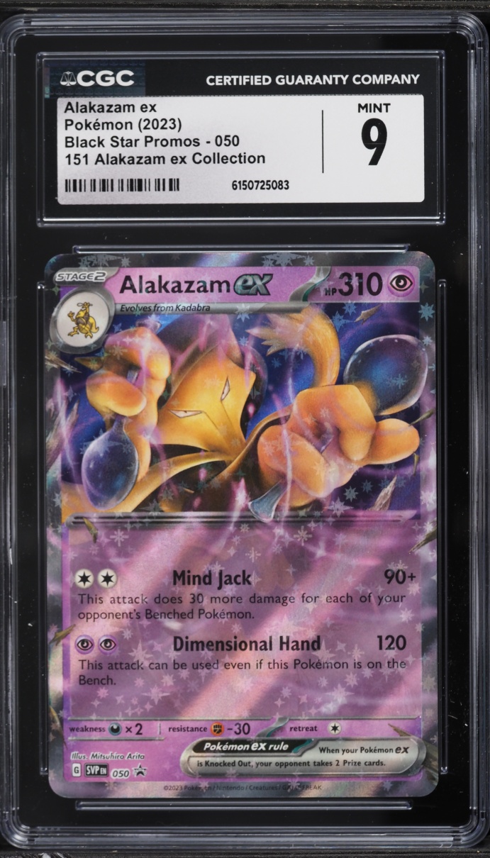 2023 Pokemon Scarlet & Violet Promo 151 Holo Alakazam ex #50 CGC 9 MINT