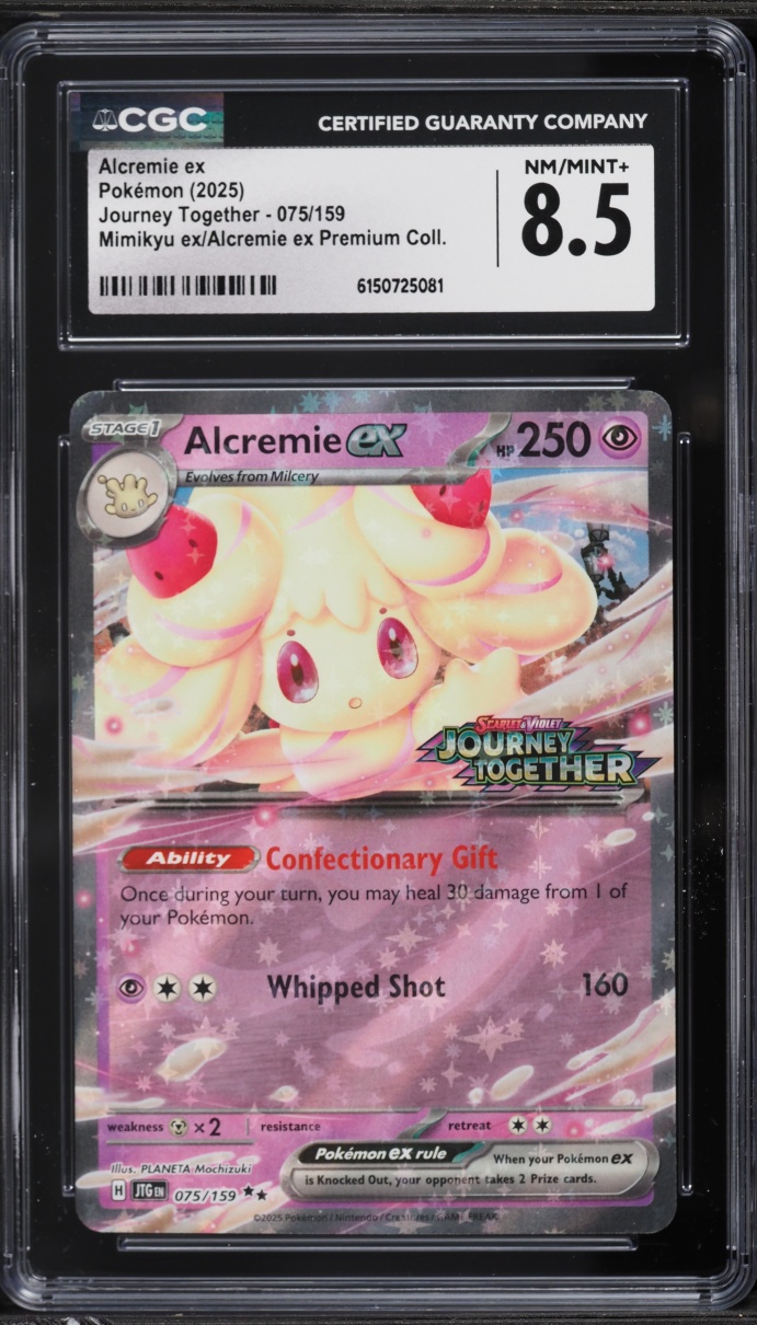 2025 Pokemon SV Journey Together Premium Collection Holo Alcremie ex #75 CGC 8.5 NM-MT+