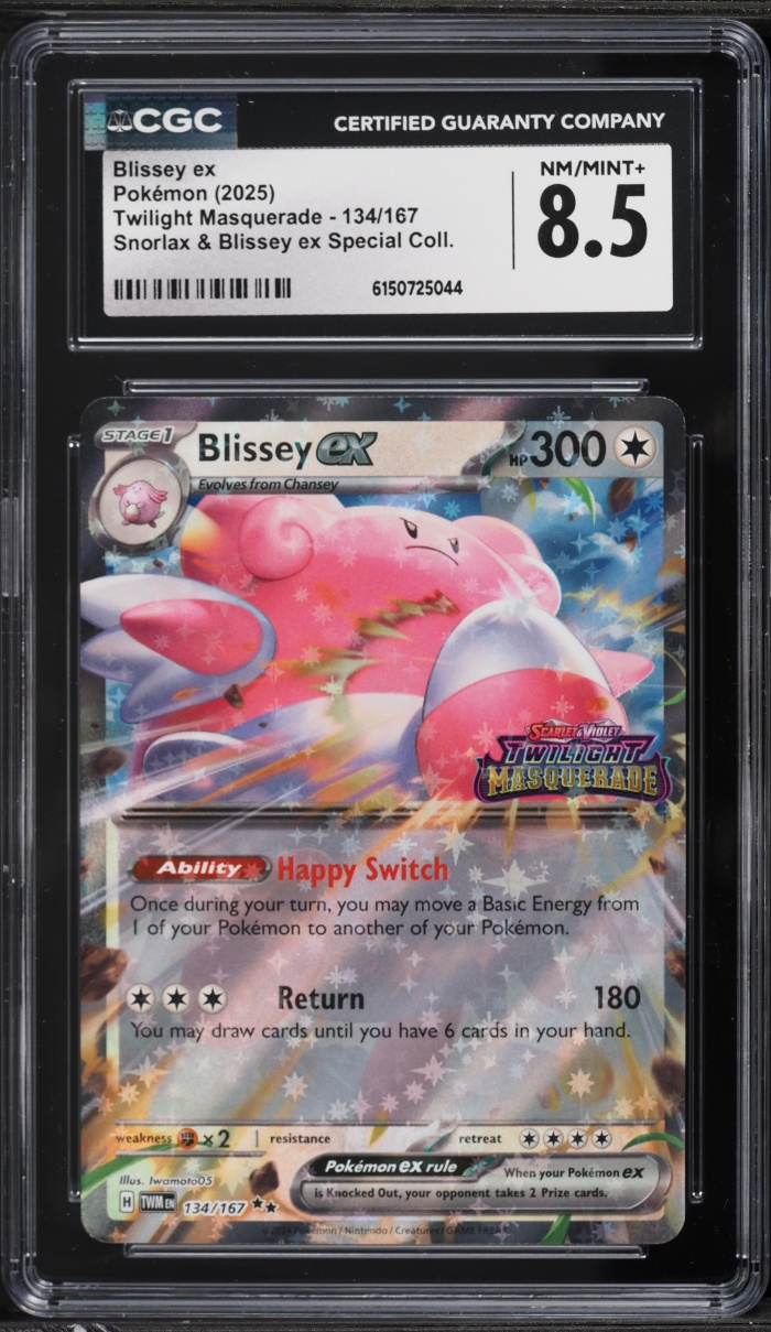 2025 Pokemon SV Twilight Masquerade Special Collection Holo Blissey EX #134 CGC 8.5 NM-MT+