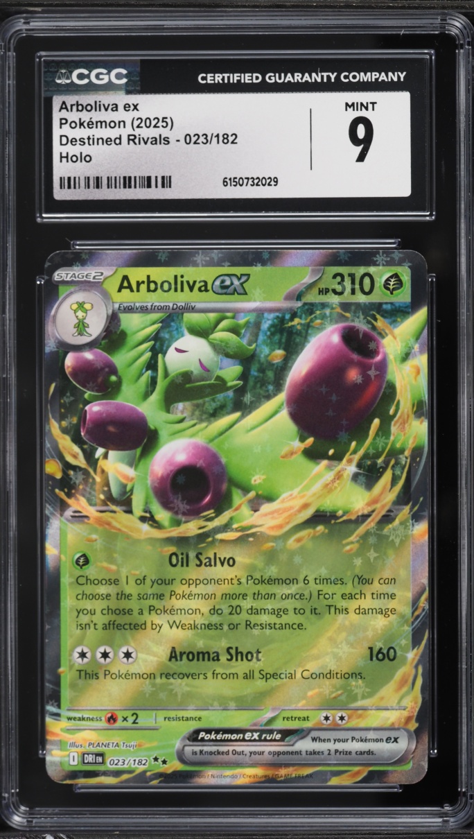 2025 Pokemon Scarlet & Violet Destined Rivals Holo Arboliva EX #23 CGC 9 MINT