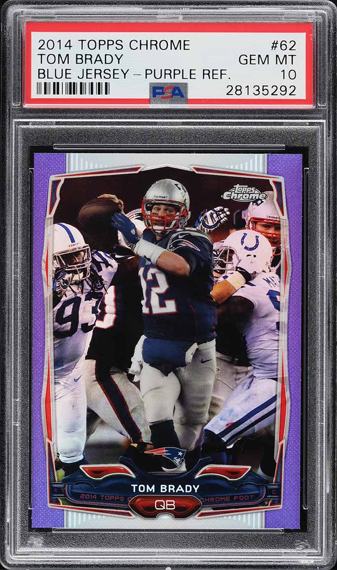 2014 Topps Chrome Purple Refractor Tom Brady #62 PSA 10 GEM MINT