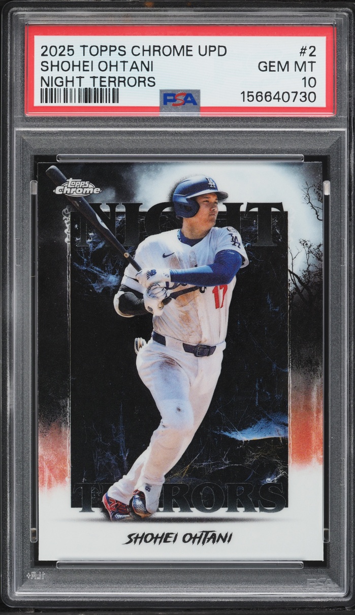 2025 Topps Chrome Update Night Terrors Shohei Ohtani #2 PSA 10 GEM MINT