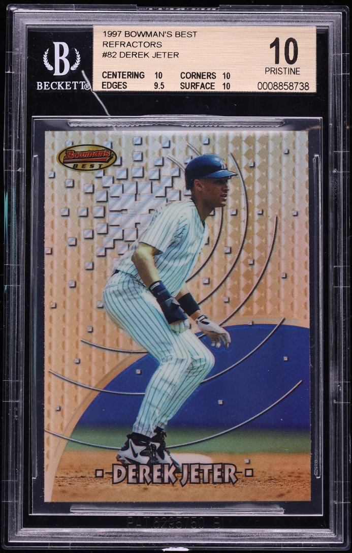 1997 Bowman's Best Refractor Derek Jeter #82 BGS 10 PRISTINE