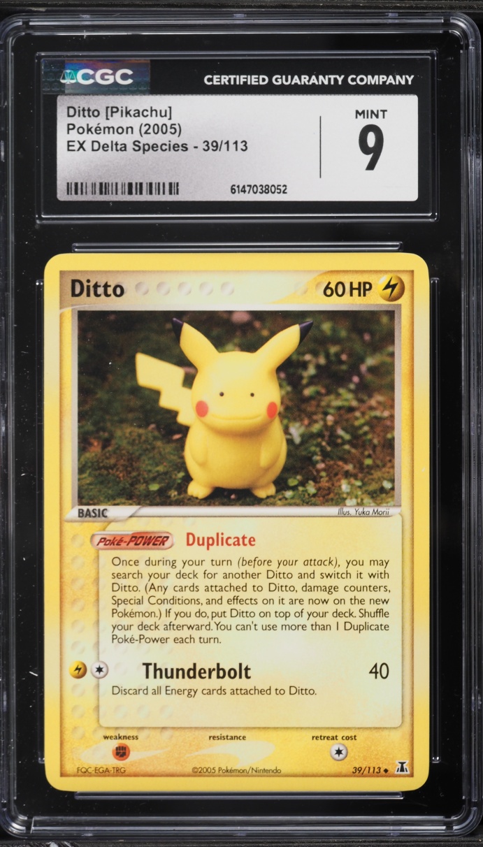 2005 Pokemon EX Delta Species Ditto [Pikachu] #39 CGC 9 MINT