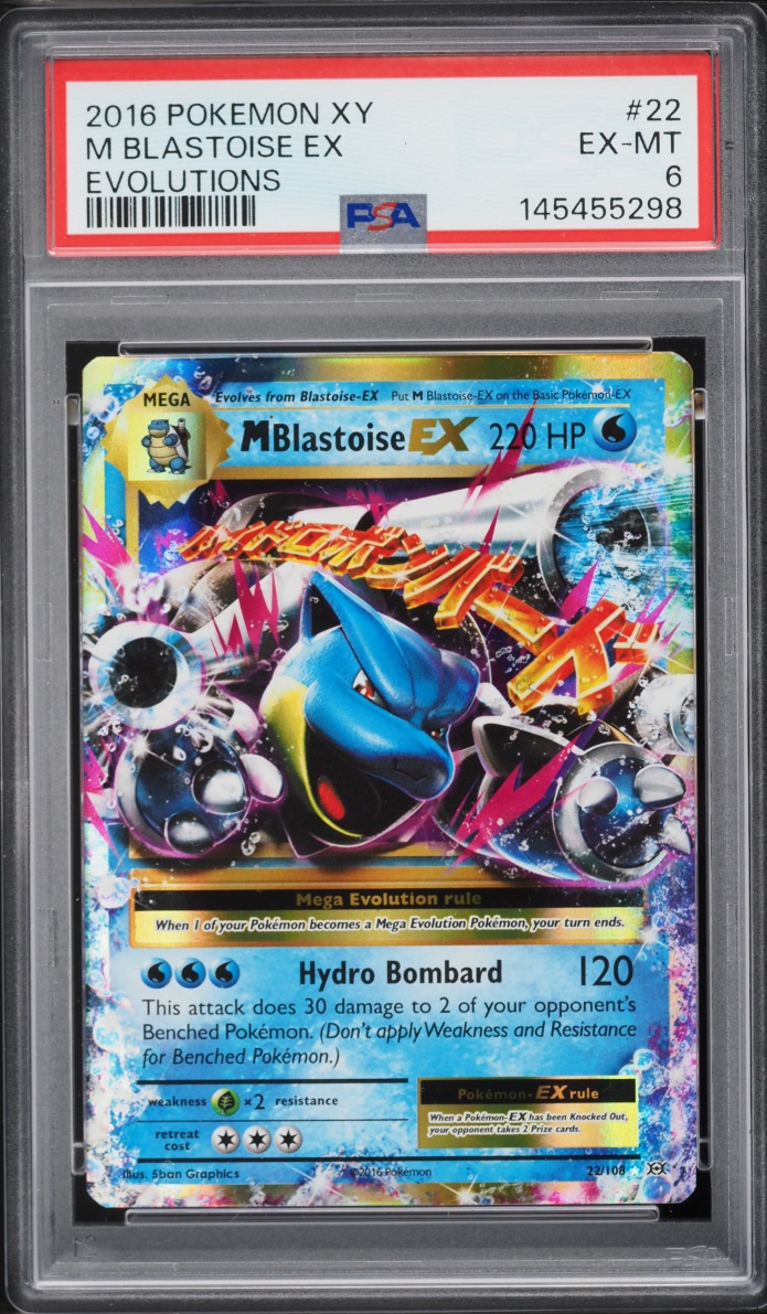2016 Pokemon XY Evolutions M Blastoise EX #22 PSA 6 EXMT