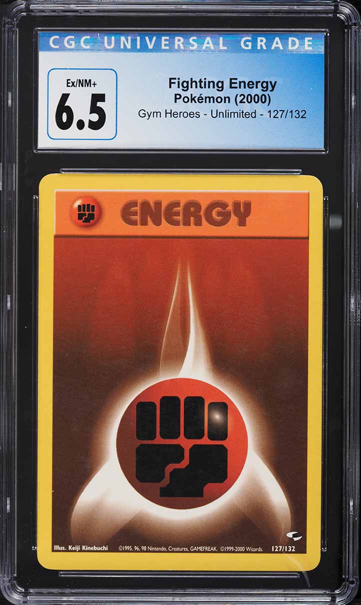 2000 Pokemon Gym Heroes Fighting Energy #127 CGC 6.5 EXMT+